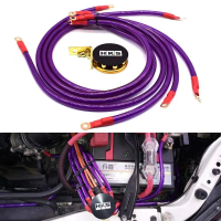 HKS Grounding Cable Wire 8GA Kit 6 Point Voltage Meter Stabilizer engine parts power & fuel saving i