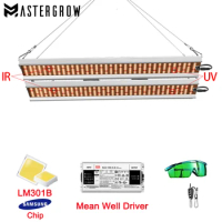 Full spectrum1000/2000W Samsung LM301B MeanWell Power Supply Quantum Growth Board With 3000K IR/UV For Indoor Plant Greenhouse
