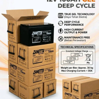 Baterai VRLA Gel 100Ah Merk Zanetta Deep Cycle - Battery, Mic