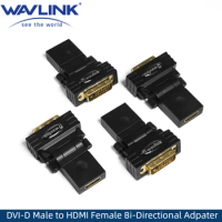 Wavlink HDMI to DVI Bidirectional Converter Video Graphics Display Adapter 1080P HD for Displaylink Supports Windows 10/8.1/8/7