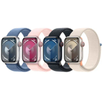 【Apple】Apple Watch S9 GPS+行動網路 41mm(鋁金屬錶殼搭配運動型錶環)