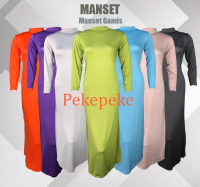 Manset Gamis Lengan Panjang, Manset Gamis Polos Bahan Spandex All Size Balon Muslim