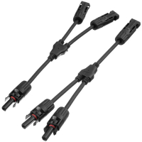 Cặp jack MC4 chữ Y Vào 2 ra 1 cho tấm pin mặt trời - MC4 2-1 nối song song 2 tấm pin mặt trời