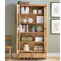 書櫃 書架 收納 優木傢俱 純實木書櫃1米進口白橡木1米書櫥實木 北歐簡約原木 DF 免運