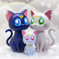 Bandai Sailor Moon Cosmos Anime Sofvimates Luna Artemis Diana Action Model Figure Toys Collectible Christmas Kids Gift