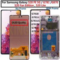 OLED For Samsung Galaxy S20 FE LCD 5G Display SM G780F G781Touch Screen Digitizer Assembly For Samsung S20 Fan Edition LCD 4G