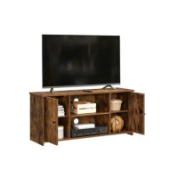 TV Cabinet, TV Stand for TV up to 50 Inches, TV Console with Doors, Open Storage, Cable Management, Adjustable Shelves