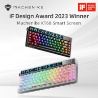 Machenike KT68 Pro Smart Screen Mechanical Keyboard 65% Form Factor Full Key Hot-swap RGB Backlit GATERON Keyswitch For Gamer