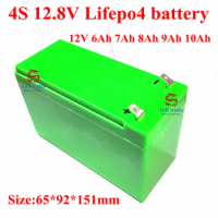 Rechargeable 12V 12Ah 11Ah 10Ah 9Ah 8Ah 7Ah 6Ah 5Ah LiFePO4 lithium battery pack Not lead acid for power 100w car toy led