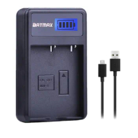 Batmax BLH-1 BLH1 LCD Display USB Battery Charger for Olympus E-M1 Mark II Camera