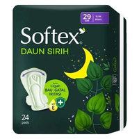Softex Daun Sirih Wing 29 cm - 24 Pads - Pembalut Daun SIrih