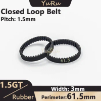 1.5GT Timing Belt Width 3mm Rubber Closed Loop Belt Perimeter 61.5mm GT1.5 Timing Synchronous Belt for 3D Printer Parts