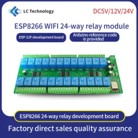 DC5V/12V/24V Power Supply ESP8266WIFI 24 Channel Relay Module ESP-12F Development Board