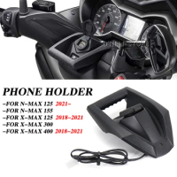 2021 GPS Holder Mount FOR YAMAHA XMAX NMAX 125 X-MAX 300 400 N-MAX 155 NEW Motorcycle Phone Navigation Bracket USB Charging