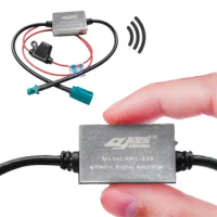 Auto Car Radio FM Antenna Signal Amplifier Anti-Interference Car Metal Antenna Radio Auto Signal Booster