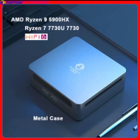 2024 New Gaming PC AMD Ryzen 9 5900HX 7 7730U Windows 11 DDR4 3200MHz NVMe Mini PC Desktop Computer 3x4K HTPC WiFi6 BT5.2