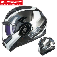 LS2 FF900 Valiant II KPA Shell 180 Degrees Flip Up Modular Multifunction Motorcycle Helmet With Dual Sheild Casco Moto Casque