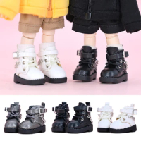 1Pair Cute Chain Martin Boots Chain Boots New Lovely Doll Shoes Casual Hand-made Ob11 DOD 1/12 Doll Shoes Doll Accessories
