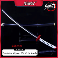 Demon Slayer Figure Tomioka Giyuu Nichirin Blade Katana Keychain Safety Blunt Cosplay Sword Japanese Anime Weapon Model Gift Toy