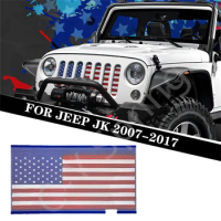 Metal Car Front Grille Insert Grill Cover Trim For Jeep wrangler JK 2007-2017 Frant Grille Mesh Net Insert Exterior Accessories