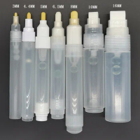 1PC Empty Pen Rod Liquid Marker Plastic Repeatable reusable Plastic Empty Liquid Chalk Paint Pen Paint Pen Accessories