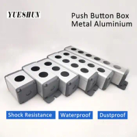 16mm 19mm 22mm Waterproof Aluminium push button switch box one hole three holes for Metal buttons Industrial Control Equipment