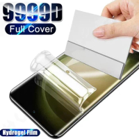 Full Cover Hydrogel Film For Samsung Galaxy S23 S22 S21 Plus S20FE Screen Protector On Samsung A14 A34 A54 5G A03 A13 A53 Film