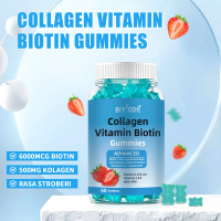 BIYODE Collagen Vitamin Biotin GUMMIES Vitamin A Vitamin C Vitamin E การเจริญเติบโตของเส้นผม สุขภาพเ