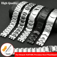 17mm 19mm 21mm Stainless Steel Watchband For Swatch YGS749G YCS Yas YGS IRONY Men Women Ceramic Metal Strap Watch Chain Bracelet