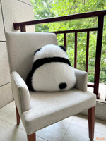 【樂淘館】熊貓抱枕萌蘭和花花腰靠墊可愛沙發女生毛絨客廳裝飾生日禮物