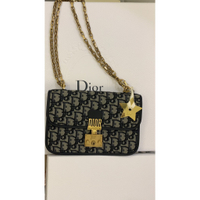 歐洲全新正品 Dior M5818 Dioraddict Flap 迪奧 丹寧帆布肩背包 鍊帶包 CD
