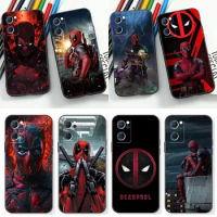 Marvel Deadpool Avengers Phone Case For OPPO Reno 10 8 8T 7 7Z 6 5 5F 4 Find X5 X3 X2 Pro Plus Lite 5G Black Soft Silicone Cover
