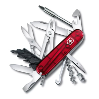 【Victorinox 瑞士維氏】瑞士刀 CYBER TOOL M電腦工具刀 34用刀-透紅(1.7725.T)