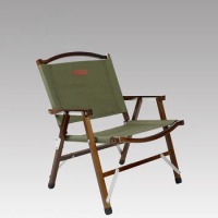 New Outdoor Portable Foldable Chair Beech Solid Wood Kermit Camping Self-driving Leisure Chair Beach Chair Fishing Chair