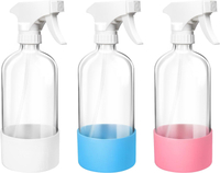 Glass Spray Bottles 16oz Refillable Containers Adjustable Spray Nozzles Spray Bottles for Hair Solut