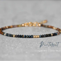 Pietersite bracelet / 14K gold filled jewelry / birthstone bracelet / Quartz bracelet