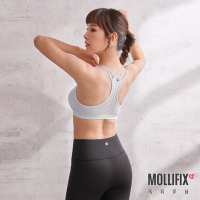 Mollifix 瑪莉菲絲 A++活力自在雙肩帶舒適BRA (淡灰)瑜珈服、無鋼圈、開運內衣、暢貨出清