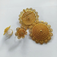 Bros bunga matahari lapis emas24k /cincin lapis emas24k /bros hijab/bros kebaya. Clips