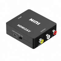 【JHS】HDMI轉AV視訊轉換盒 影音同步傳輸 隨插即用(老電視救星 支援NTSC與PAL兩種制式輸出)