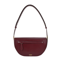 BURBERRY 巴寶莉   Tartan Olympia 小牛皮小型肩背包(酒紅)