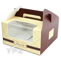 精緻手提盒-4格 (麵包紙盒/野餐盒/速食外帶盒/點心盒)【裕發興包裝】