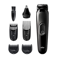 新款【日本代購】Braun 博朗 6 合 1 鬍鬚修剪器 耳鼻修剪器 無線可充電男士理髮器 - MGK3220 黑色