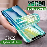 3PCS Protection Film For Huawei Y5 Y6 Y7 Y9 Prime 2018 2019 Y5 Lite Y9S Hydrogel Film Screen Protector Safety Film Not Glass