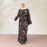 Lozy Hijab - Amora Abaya Dress (Gamis Cheongsam Dress Haji dan Umrah Bahan Poly Twisted Print Koleks