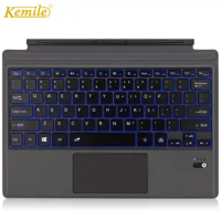 Kemile ultra slim backlit Keyboard for Microsoft surface Pro 6 2018 Pro 5 2017 Bluetooth Keyboard for Surface Pro 3 Pro 4 keypad