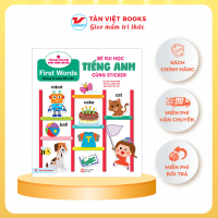 Sách thiếu nhi - Bé Vui Học Tiếng Anh Cùng Sticker - First Words - Những Từ Vựng Đầu Tiên Với 100 Từ
