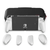 Skull &amp; Co. GripCase OLED Bundle Dockable Transparent Protective Cover MaxCarry Case Storage Bag for Nintendo Switch OLED