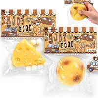 4 Pcs Taba Squishy Kit Fufu Squishy Cute Fake Food PVC Sensory Toys Stress Relieving Fur Ball OPP Pa