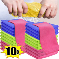 10/1pcs Magic Cleaning Cloths Reusable Microfiber Washing Rags Kitchen Dish Pot Washing Cloth Wipe Towels Rag Kitchen Clean Tool