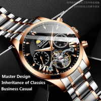 AILANG 2020 New Men's Watch Automatic Mechanical Waterproof Watch Business Fashion Multifunction